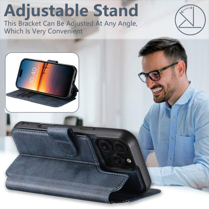 For iPhone 16 Pro Suteni Q05 2-in-1 Multi-function Detachable Wallet MagSafe Phone Case(Blue)