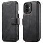 For iPhone 16 Plus Suteni Q05 2-in-1 Multi-function Detachable Wallet MagSafe Phone Case(Black)