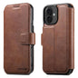 For iPhone 16 Suteni Q05 2-in-1 Multi-function Detachable Wallet MagSafe Phone Case(Brown)