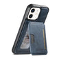 For iPhone 12 Suteni M3 Card Bag MagSafe Cowhide Texture Leather Phone Case(Blue)