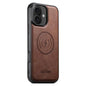 For iPhone 16 Suteni G5 Cowhide Leather MagSafe Magnetic Phone Case(Brown)