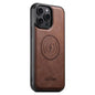 For iPhone 15 Pro Suteni G5 Cowhide Leather MagSafe Magnetic Phone Case(Brown)
