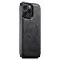 For iPhone 13 Pro Suteni G5 Cowhide Leather MagSafe Magnetic Phone Case(Black)