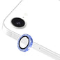 For iPhone 17e / 16e ENKAY Hat-Prince Glitter Rear Camera Lens Aluminium Alloy Ring Tempered Glass Film(Blue)