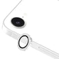 For iPhone 17e / 16e ENKAY Hat-Prince Glitter Rear Camera Lens Aluminium Alloy Ring Tempered Glass Film(Silver)