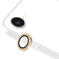 For iPhone 17e / 16e ENKAY Hat-Prince Glitter Rear Camera Lens Aluminium Alloy Ring Tempered Glass Film(Gold)