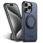 Pour iPhone 15 Pro Max Étui de Téléphone en Cuir Jean Suteni G3 à Rotation 360° avec Support MagSafe (Bleu)