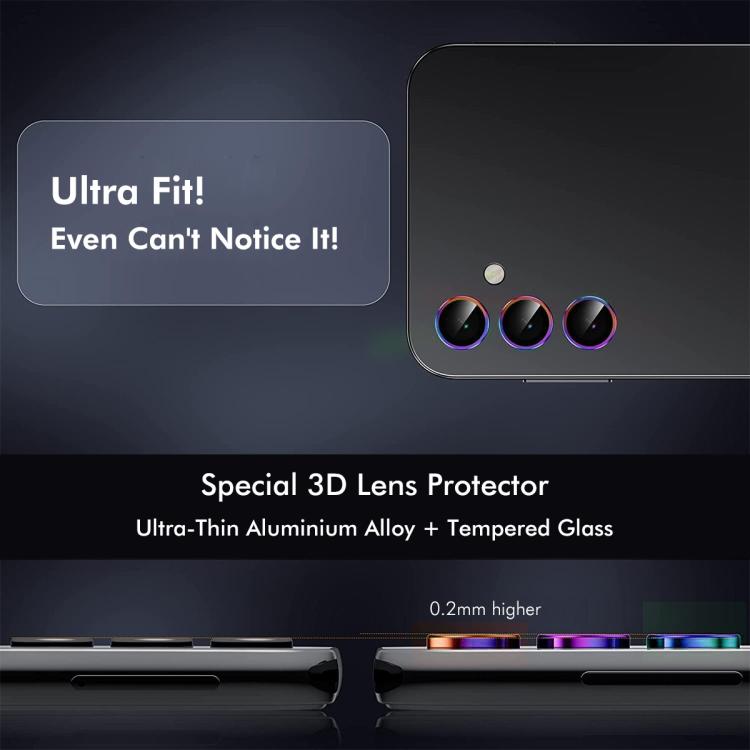 For Galaxy S25 FE 5G ENKAY Hat-Prince 9H Rear Camera Lens Aluminium Alloy Tempered Glass Film(Silver)