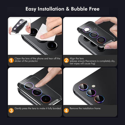 For Galaxy S25 FE 5G ENKAY Hat-Prince 9H Rear Camera Lens Aluminium Alloy Tempered Glass Film(Silver)