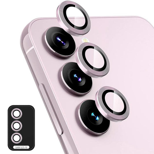 For Samsung Galaxy S25 FE 5G ENKAY Hat-Prince 9H Rear Camera Lens Aluminium Alloy Tempered Glass Film(Pink)