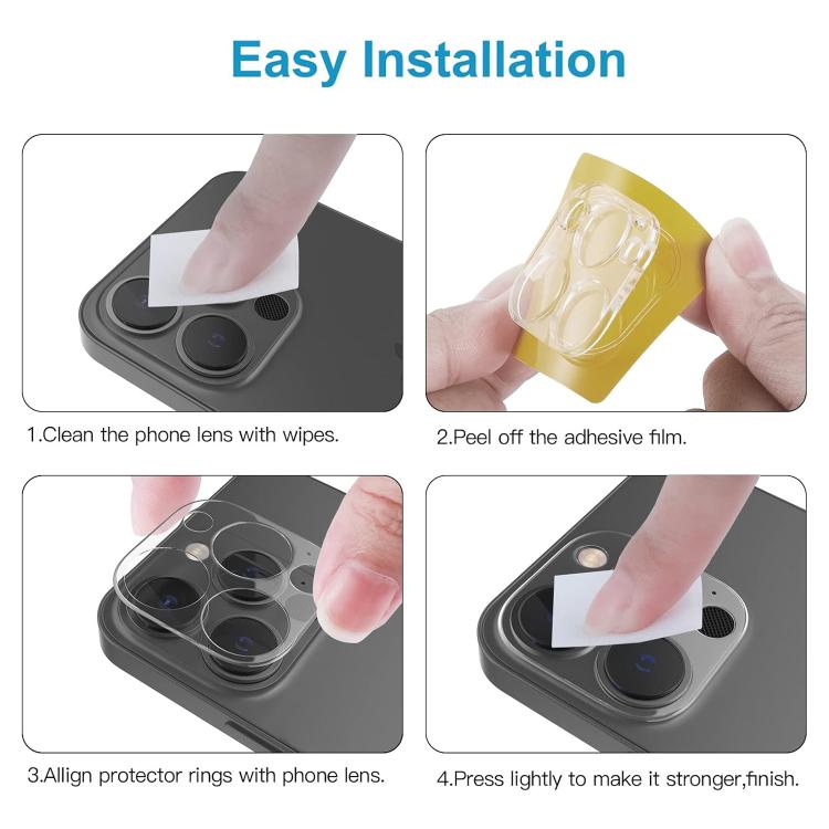 For iPhone 16 Pro Kalebol Transparent One Piece Lens Protection Film