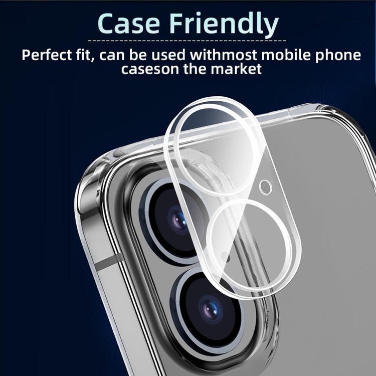 For iPhone 16 Kalebol Transparent One Piece Lens Protection Film
