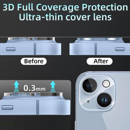 For iPhone 14 Plus Kalebol Transparent One Piece Lens Protection Film