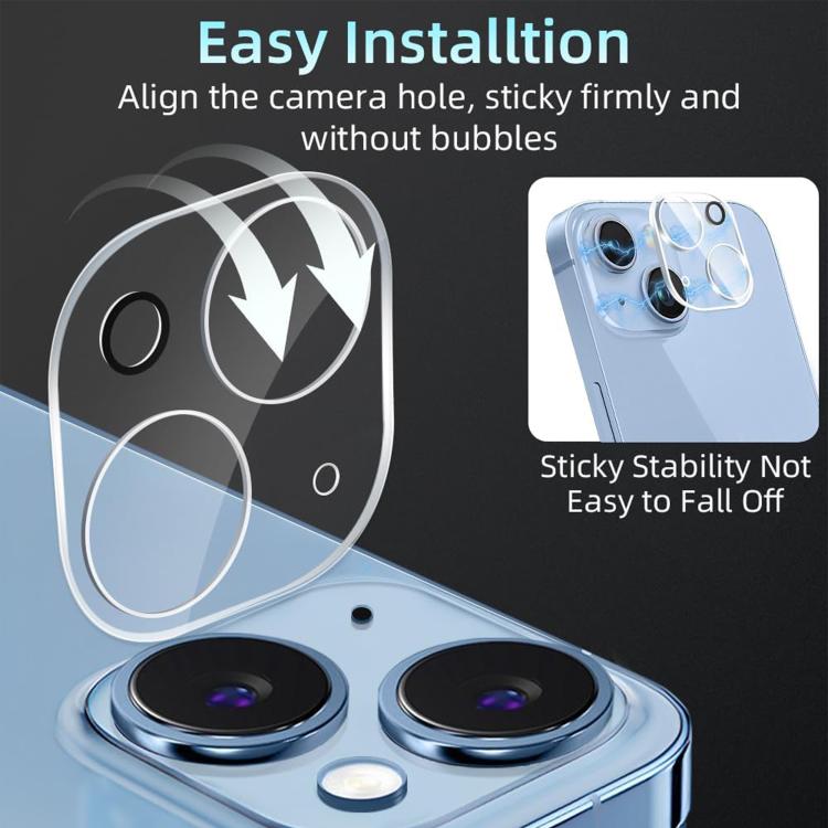 For iPhone 15 Plus Kalebol Transparent One Piece Lens Protection Film