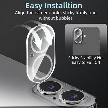 For iPhone 16 Plus Kalebol Transparent One Piece Lens Protection Film