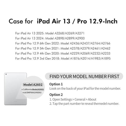 Pour iPad Air 13 2026 / 2025 / 2024 ENKAY Étui intelligent en cuir litchi avec rotation à 360 degrés (bleu clair)