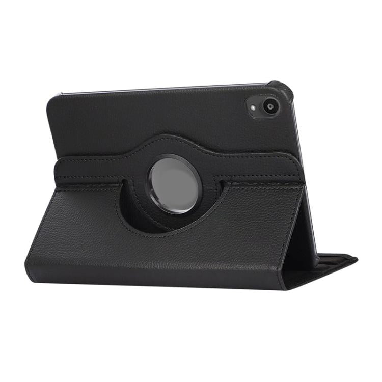 Pour iPad mini 2024 / mini 6 ENKAY Étui intelligent en cuir litchi avec rotation à 360 degrés (noir)