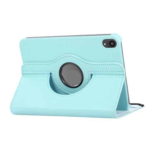 Pour iPad mini 2024 / mini 6 ENKAY Étui intelligent en cuir litchi avec rotation à 360 degrés (Bleu clair)