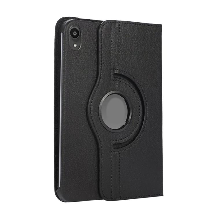 For iPad mini 2024 / mini 6 ENKAY 360 Degree Rotation Litchi Leather Smart Tablet Case(Dark Purple)