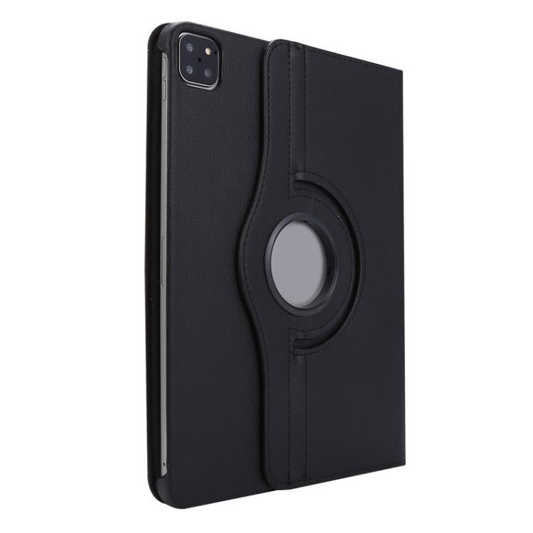 For iPad Pro 13 2025 / 2024 ENKAY 360 Degree Rotation Litchi Leather Smart Tablet Case(Black)