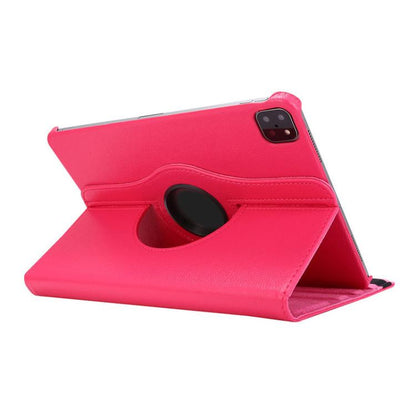 For iPad Pro 11 2025 / 2024 ENKAY 360 Degree Rotation Litchi Leather Smart Tablet Case(Rose Red)