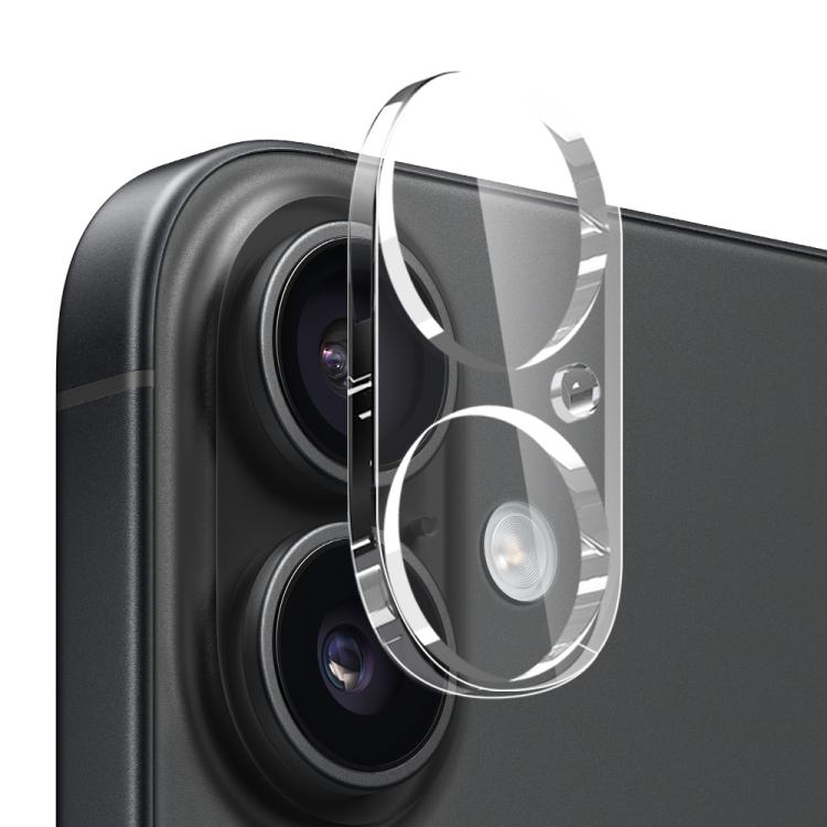 Pour iPhone 16 NORTHJO Étui de protection 3 en 1 antichoc en TPU avec coussin d'air, film de protection d'écran et film de protection d'objectif (transparent)