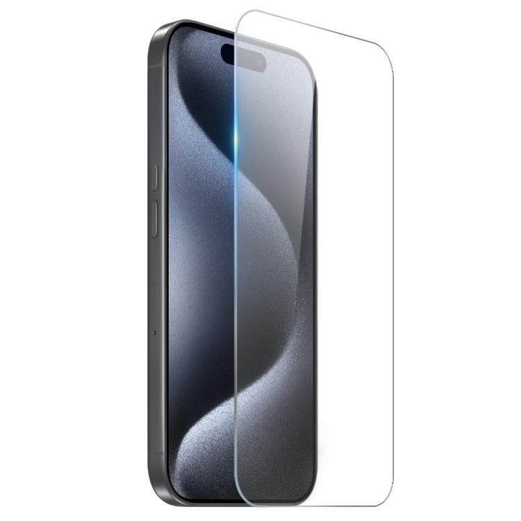 For iPhone 15 Pro NORTHJO 3 in 1 TPU Airbag Shockproof Phone Case with Screen Protector Lens Film(Clear)