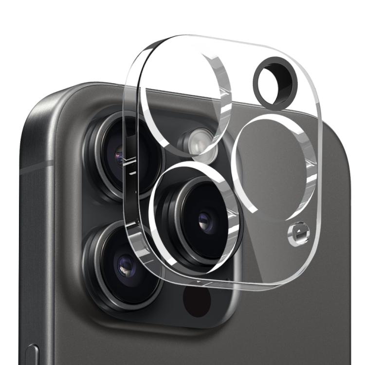 For iPhone 15 Pro NORTHJO 3 in 1 TPU Airbag Shockproof Phone Case with Screen Protector Lens Film(Clear)