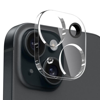 For iPhone 15 NORTHJO 3 in 1 TPU Airbag Shockproof Phone Case with Screen Protector Lens Film(Clear)