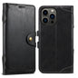 For iPhone 15 Pro Suteni Q-03 Oil Wax Magnetic Clasp Leather Phone Case(Black)