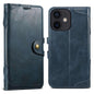 For iPhone 12 mini Suteni Q-03 Oil Wax Magnetic Clasp Leather Phone Case(Blue)