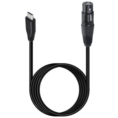 Type-C Male to XLR Female JUNSUNMAY Microphone Phone Audio Adapter Cable, Length: 1m
