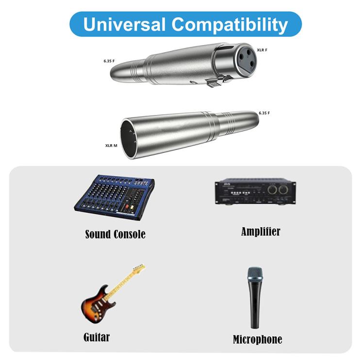 JUNSUNMAY XLR Female to 6.35mm Female Audio Adapter