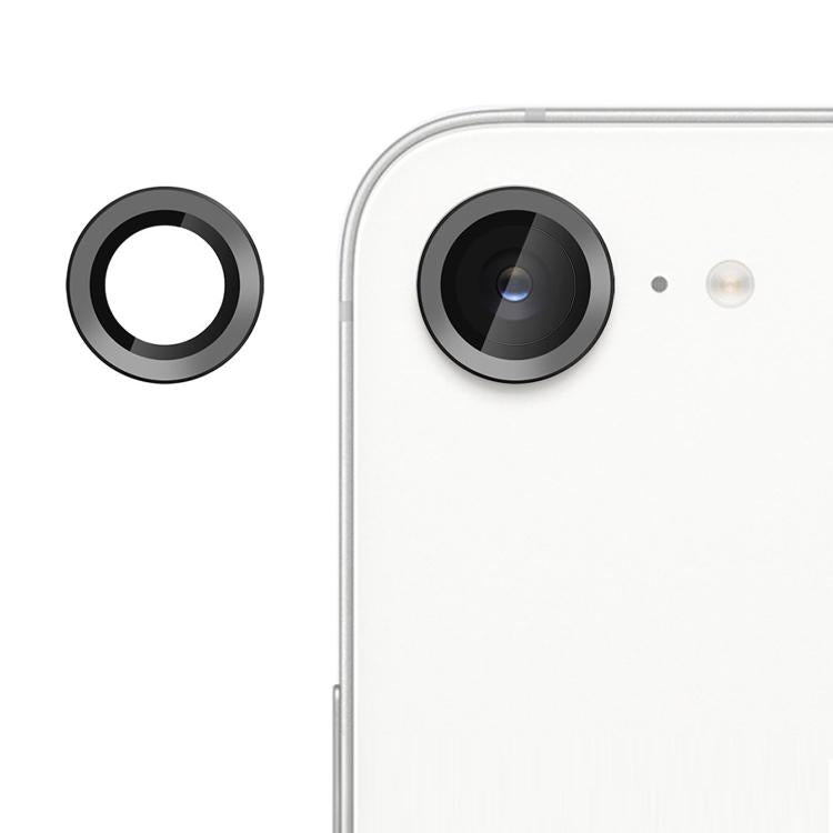 For iPhone 16e Kalebol No Flicker Ultra-Thin Individual Camera Lens Tempered Glass Film(Black)