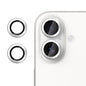 Pour iPhone 16 Plus Kalebol Film en verre trempé ultra-mince anti-scintillement pour objectif d'appareil photo individuel (argent)