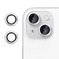 For iPhone 15 Plus Kalebol No Flicker Ultra-Thin Individual Camera Lens Tempered Glass Film(Silver)