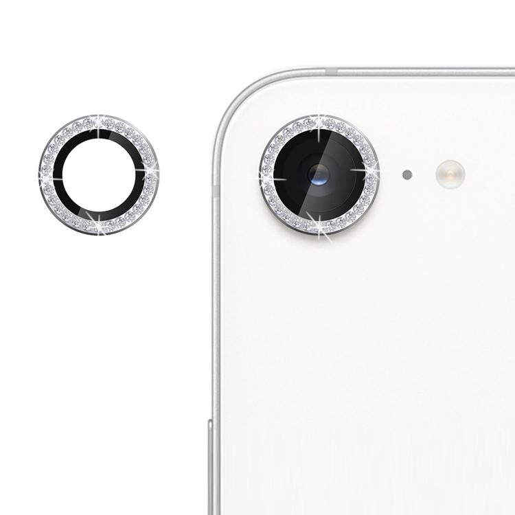 For iPhone 17e / 16e Kalebol Individual Camera Lens Diamond Ring Protector(Silver)