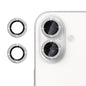 For iPhone 16 Kalebol Individual Camera Lens Diamond Ring Protector(Silver)