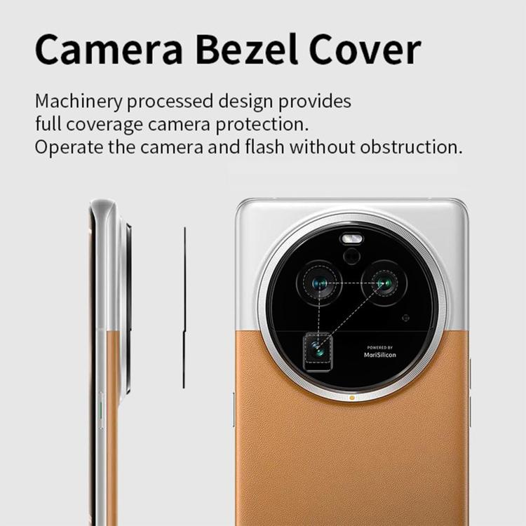 For OPPO Find X6 Kalebol Black Metal Hollow Lens Protection Ring