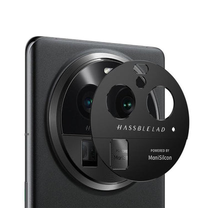 For OPPO Find X6 Pro Kalebol Black Metal Hollow Lens Protection Ring