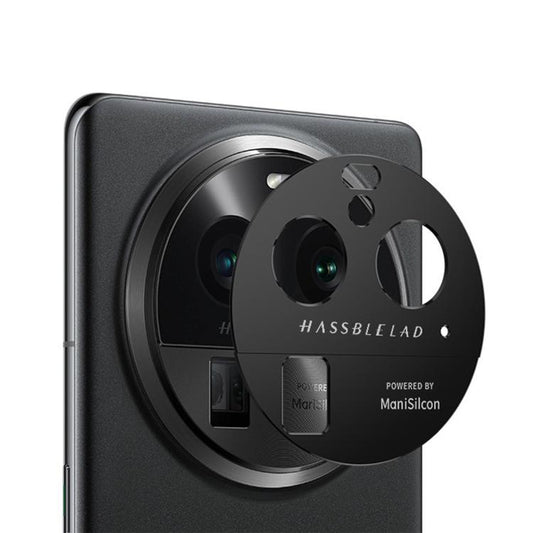 Pour OPPO Find X6 Pro Kalebol Bague de protection d'objectif creuse en métal noir