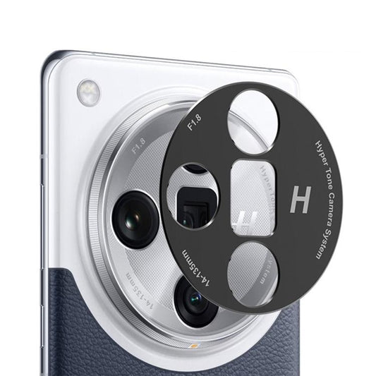 For OPPO Find X7 Ultra Kalebol Black Metal Hollow Lens Protection Ring