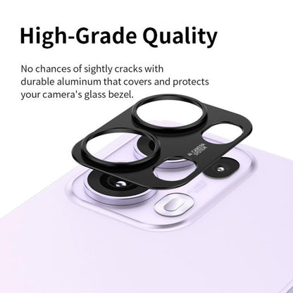 For OPPO Reno13 Pro 5G Kalebol Black Metal Hollow Lens Protection Ring