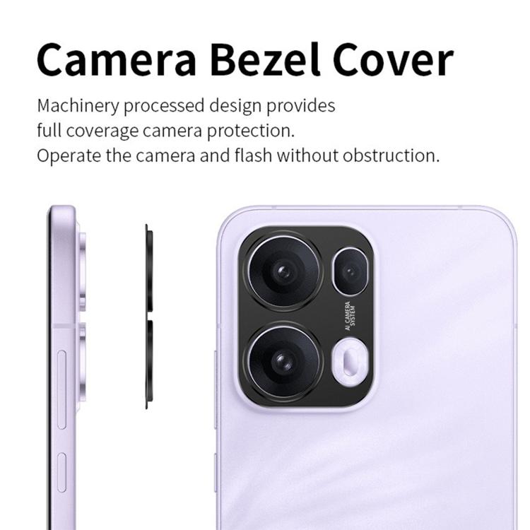 For OPPO Reno13 Pro 5G Kalebol Black Metal Hollow Lens Protection Ring