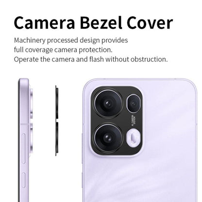 For OPPO Reno13 Pro 5G Kalebol Black Metal Hollow Lens Protection Ring
