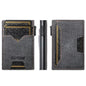 The Suteni denim double-sided card slot button automatically ejects the card box(Black)