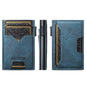 The Suteni denim double-sided card slot button automatically ejects the card box(Blue)