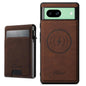 For Google Pixel 8a Suteni H19 Litchi Grain 2-in-1 Removable Card Box Back Phone Case(Brown)