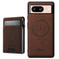For Google Pixel 8 Suteni H19 Litchi Grain 2-in-1 Removable Card Box Back Phone Case(Brown)