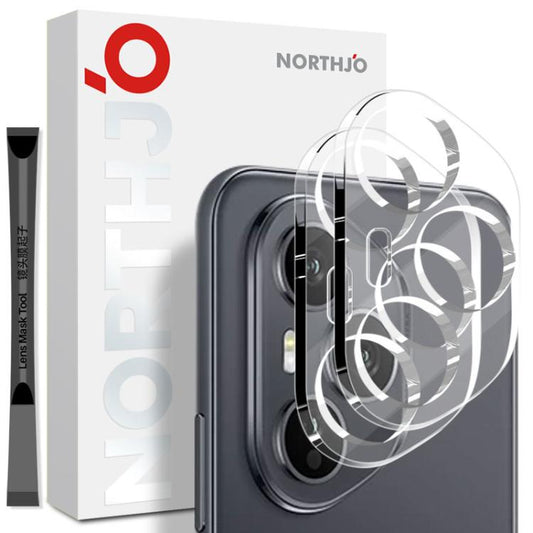 For Honor 400 Pro Global 160.8mm 2pcs NORTHJO Camera Lens Protector 3D HD Tempered Glass Film(Clear)